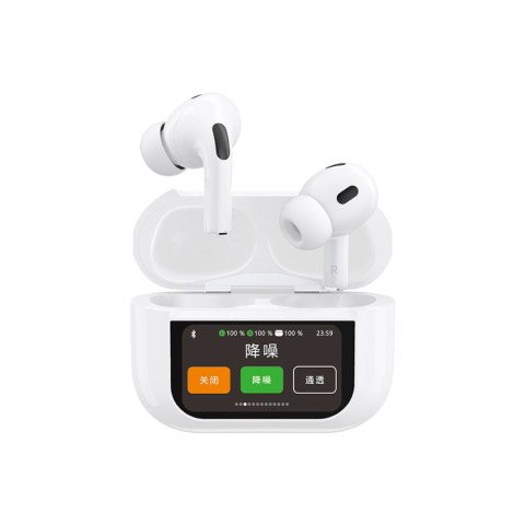 Słuchawki U19 douszne TWS bezprzewodowe Bluetooth 5.3 z wyświetlaczem LED - białe Słuchawki U19 douszne TWS bezprzewodowe Bluetooth 5.3 z wyświetlaczem LED - białe