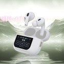 Słuchawki U19 douszne TWS bezprzewodowe Bluetooth 5.3 z wyświetlaczem LED - białe