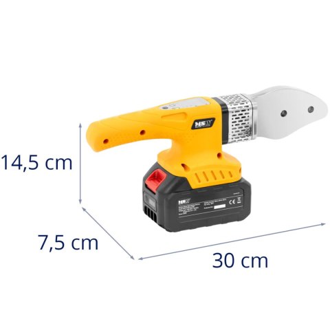 Zgrzewarka akumulatorowa do rur PP PB PE PV o śr. 20-32 mm 300C 350 W - zestaw Zgrzewarka akumulatorowa do rur PP PB PE PV o śr. 20-32 mm 300C 350 W - zestaw