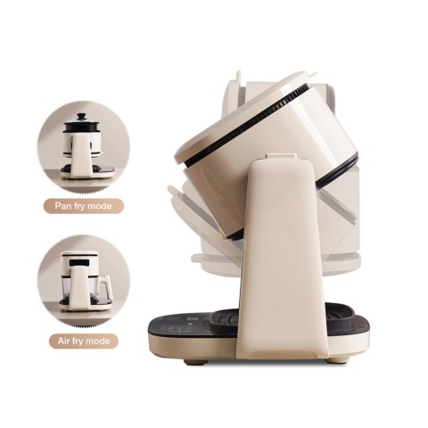 2w1 Frytkownica beztłuszczowa garnek i patelnia JIMMY AF3 Air Fryer - beżowy czarny 2w1 Frytkownica beztłuszczowa garnek i patelnia JIMMY AF3 Air Fryer - beżowy czarny