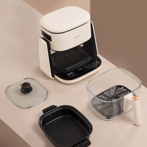 2w1 Frytkownica beztłuszczowa garnek i patelnia JIMMY AF3 Air Fryer - beżowy czarny 2w1 Frytkownica beztłuszczowa garnek i patelnia JIMMY AF3 Air Fryer - beżowy czarny