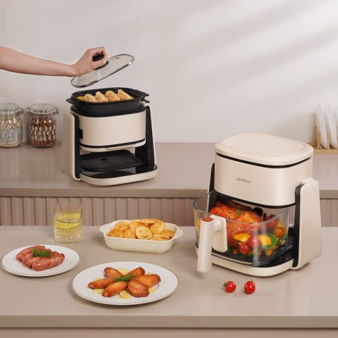 2w1 Frytkownica beztłuszczowa garnek i patelnia JIMMY AF3 Air Fryer - beżowy czarny 2w1 Frytkownica beztłuszczowa garnek i patelnia JIMMY AF3 Air Fryer - beżowy czarny