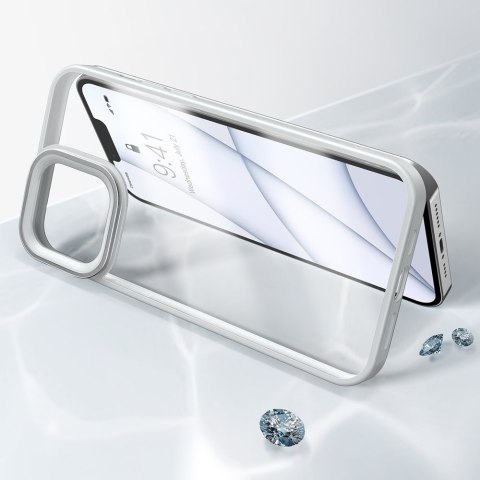 Pancerne odporne etui do iPhone 13 Pro z żelową ramką szary Pancerne odporne etui do iPhone 13 Pro z żelową ramką szary