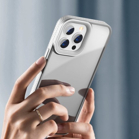 Pancerne odporne etui do iPhone 13 Pro z żelową ramką szary Pancerne odporne etui do iPhone 13 Pro z żelową ramką szary