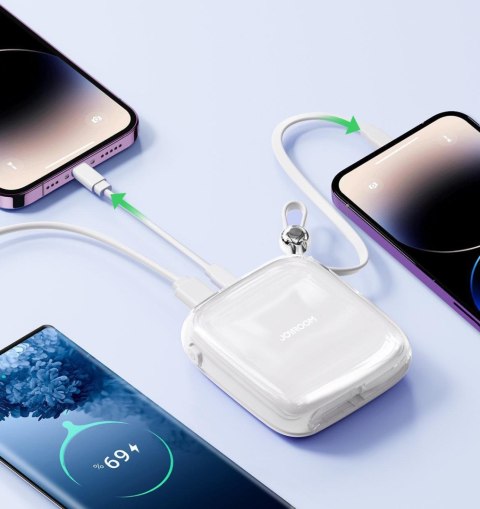 Powerbank 10000mAh Jelly Series 22.5W kabel Iphone Lightning biały Powerbank 10000mAh Jelly Series 22.5W kabel Iphone Lightning biały