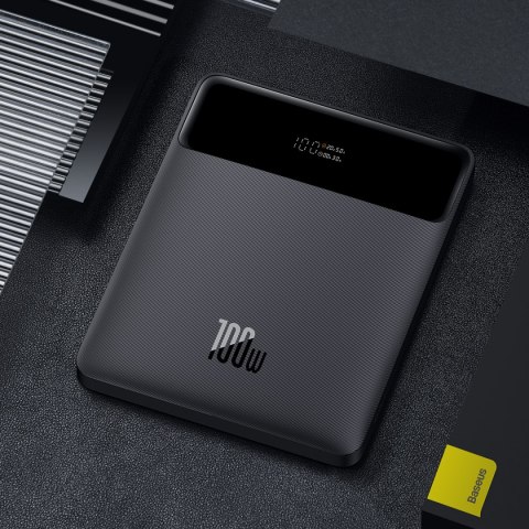 Powerbank 20000 mAh 2x USB-A 2x USB-C 100W + kabel USB-C - czarny Powerbank 20000 mAh 2x USB-A 2x USB-C 100W + kabel USB-C - czarny