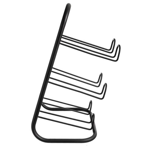 Stojak na wino metalowy czarny 6 butelek 22,5x39 cm Stojak na wino metalowy czarny 6 butelek 22,5x39 cm