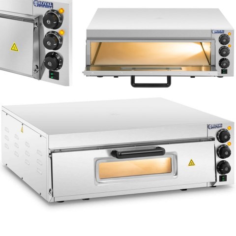 Piec do pizzy jednokomorowy z szybą 1 pizza 60 cm 230 V 3000 W Piec do pizzy jednokomorowy z szybą 1 pizza 60 cm 230 V 3000 W