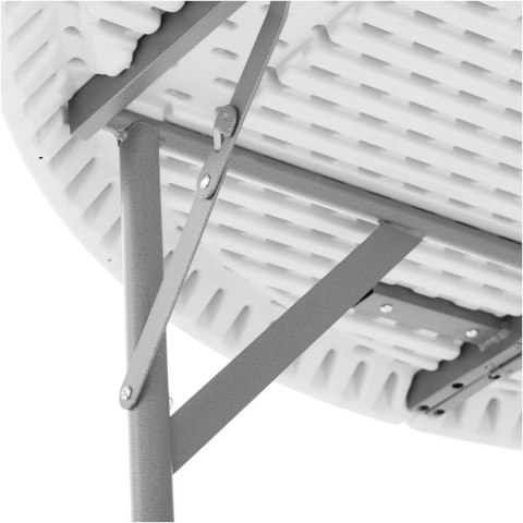 Stół okrągły cateringowy ogrodowy składany biały do 150 kg śr. 150 x 74 cm Stół okrągły cateringowy ogrodowy składany biały do 150 kg śr. 150 x 74 cm