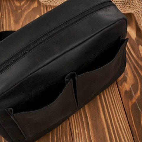 Torba męska na ramię skórzana czarna vintage na laptopa duża Paolo Peruzzi T-81-HBL Torba męska na ramię skórzana czarna vintage na laptopa duża Paolo Peruzzi T-81-HBL