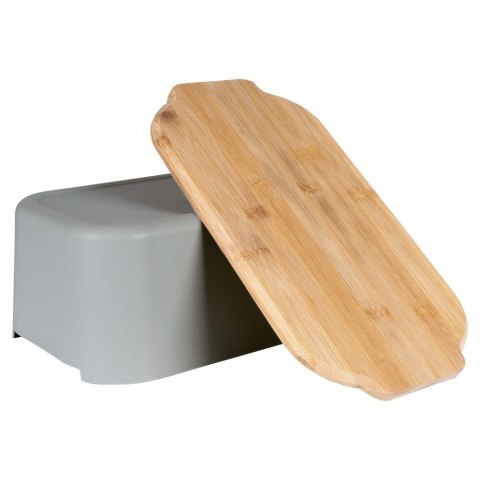 CHLEBAK Z DESKĄ BAMBUSOWĄ SZARY 259302 CHLEBAK Z DESKĄ BAMBUSOWĄ SZARY 259302