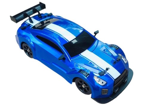 DUŻY Samochód Do Driftu Auto RC Drift 1:16 2,4 GHz PARA DYM 4WD Niebieski Nissan GTR LED DUŻY Samochód Do Driftu Auto RC Drift 1:16 2,4 GHz PARA DYM 4WD Niebieski Nissan GTR LED