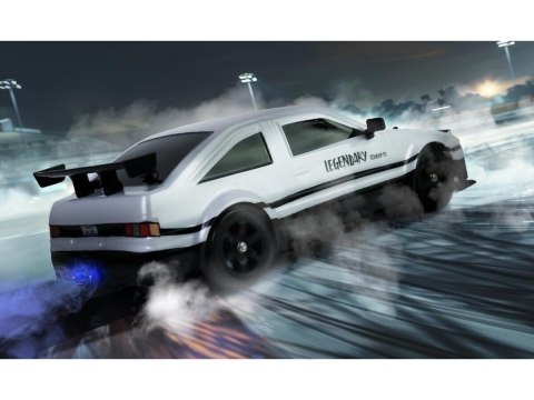 DUŻY Samochód Do Driftu Auto RC Drift 1:16 2,4 GHz PARA DYM Biała Toyota 4WD LED DUŻY Samochód Do Driftu Auto RC Drift 1:16 2,4 GHz PARA DYM Biała Toyota 4WD LED