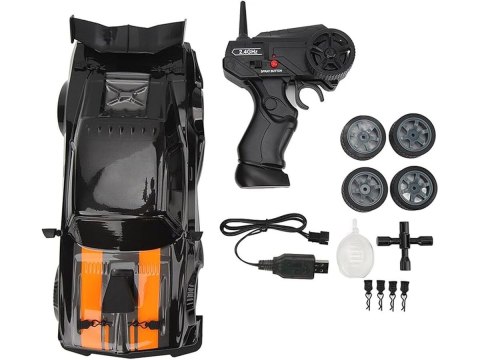DUŻY Samochód Do Driftu Auto RC Drift 1:16 2,4 GHz PARA DYM Czarny Dodge 4WD LED DUŻY Samochód Do Driftu Auto RC Drift 1:16 2,4 GHz PARA DYM Czarny Dodge 4WD LED