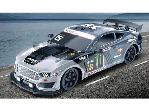 DUŻY Samochód Do Driftu Auto RC Drift 1:16 2,4 GHz PARA DYM Grafitowy Mustang 4WD LED DUŻY Samochód Do Driftu Auto RC Drift 1:16 2,4 GHz PARA DYM Grafitowy Mustang 4WD LED
