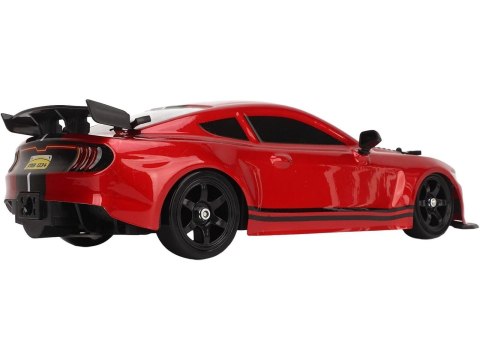 DUŻY Samochód Do Driftu Auto RC Drift 1:16 2,4 GHz PARA DYM Mustang 4WD Czerwony LED DUŻY Samochód Do Driftu Auto RC Drift 1:16 2,4 GHz PARA DYM Mustang 4WD Czerwony LED