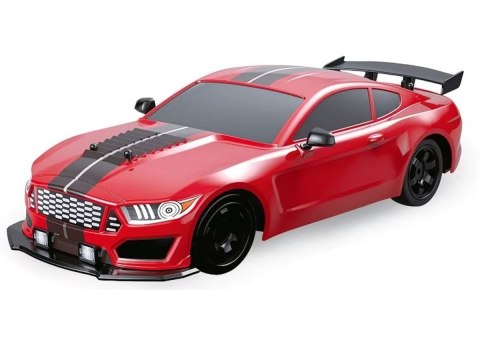 DUŻY Samochód Do Driftu Auto RC Drift 1:16 2,4 GHz PARA DYM Mustang 4WD Czerwony LED DUŻY Samochód Do Driftu Auto RC Drift 1:16 2,4 GHz PARA DYM Mustang 4WD Czerwony LED