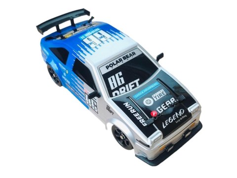 DUŻY Samochód Do Driftu Auto RC Drift 1:16 2,4 GHz PARA DYM Srebrna Toyota 4WD LED DUŻY Samochód Do Driftu Auto RC Drift 1:16 2,4 GHz PARA DYM Srebrna Toyota 4WD LED