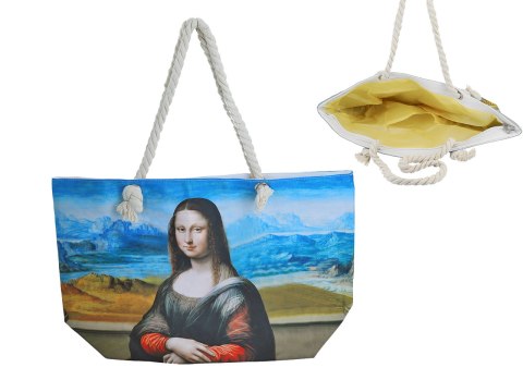 Torba z uszami ze sznurka - L. Da Vinci, Mona Lisa Torba z uszami ze sznurka - L. Da Vinci, Mona Lisa