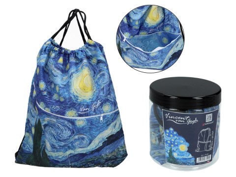 Worek na plecy z kieszenią w tubie - V. van Gogh (CARMANI) Worek na plecy z kieszenią w tubie - V. van Gogh (CARMANI)