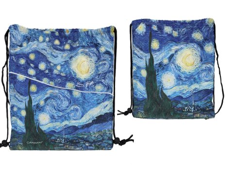 Worek na plecy z kieszenią w tubie - V. van Gogh (CARMANI) Worek na plecy z kieszenią w tubie - V. van Gogh (CARMANI)
