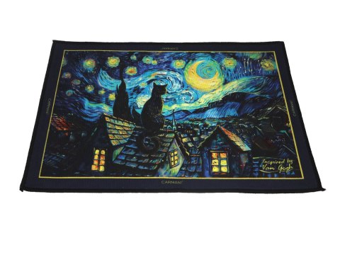 Dywanik - Inspiriwany V. van Gogh, Gwiaździsta Noc i Koty (CARMANI) Dywanik - Inspiriwany V. van Gogh, Gwiaździsta Noc i Koty (CARMANI)