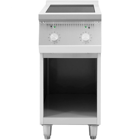 Kuchnia indukcyjna 2 palnikowa wolnostojąca na otwartej podstawie 400 V 8500 W Kuchnia indukcyjna 2 palnikowa wolnostojąca na otwartej podstawie 400 V 8500 W
