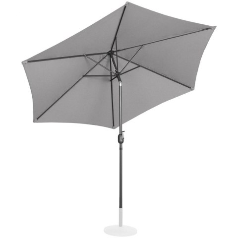 Parasol ogrodowy okrągły duży uchylny z korbką śr. 300 cm ciemnoszary Parasol ogrodowy okrągły duży uchylny z korbką śr. 300 cm ciemnoszary