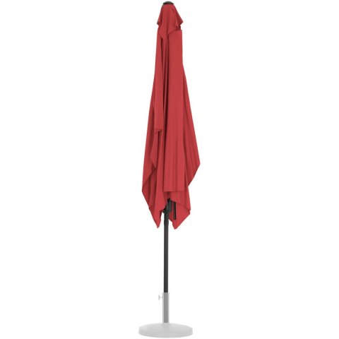 Parasol ogrodowy tarasowy prostokątny z korbką 200 x 300 cm bordowy Parasol ogrodowy tarasowy prostokątny z korbką 200 x 300 cm bordowy