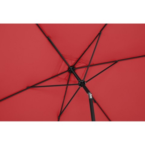 Parasol ogrodowy tarasowy prostokątny z korbką 200 x 300 cm bordowy Parasol ogrodowy tarasowy prostokątny z korbką 200 x 300 cm bordowy