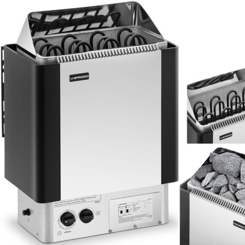 Piec do sauny elektryczny z wbudowanym sterowaniem 5-9 m3 do 110C 400 V 6 kW Piec do sauny elektryczny z wbudowanym sterowaniem 5-9 m3 do 110C 400 V 6 kW