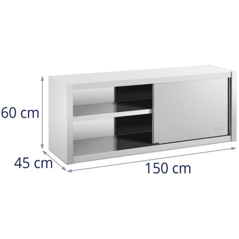 Szafa ścienna gastronomiczna z drzwiami przesuwanymi STAL 150 x 45 x 60 cm Szafa ścienna gastronomiczna z drzwiami przesuwanymi STAL 150 x 45 x 60 cm