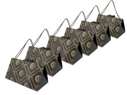 Kpl. 6 torebek ozdobnych - Wzór geometryczny (CARMANI)