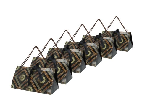 Kpl. 6 torebek ozdobnych - Wzór geometryczny (CARMANI) Kpl. 6 torebek ozdobnych - Wzór geometryczny (CARMANI)