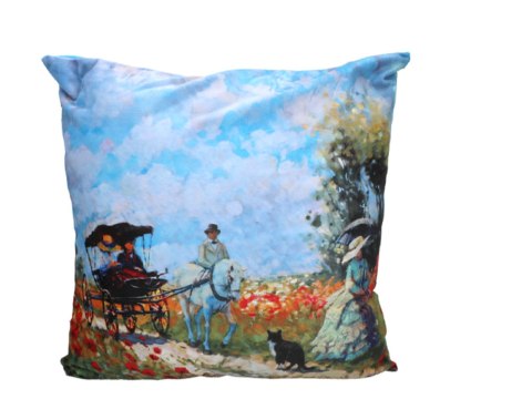 Poduszka z wypełnieniem/suwak - C. Monet, Dyliżans (CARMANI) Poduszka z wypełnieniem/suwak - C. Monet, Dyliżans (CARMANI)