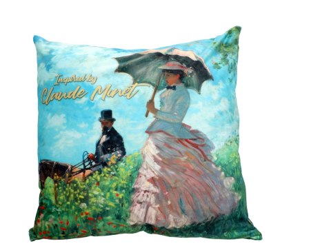 Poduszka z wypełnieniem/suwak - C. Monet, Kobiata z parasolem (CARMANI) Poduszka z wypełnieniem/suwak - C. Monet, Kobiata z parasolem (CARMANI)