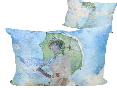 Poduszka z wypełnieniem/suwak (duża) - Claude Monet, Kobieta z parasolką (CARMANI) Poduszka z wypełnieniem/suwak (duża) - Claude Monet, Kobieta z parasolką (CARMANI)