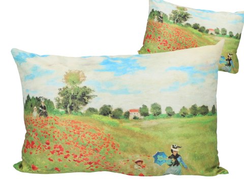 Poduszka z wypełnieniem/suwak (duża) - Claude Monet, Pole maków (CARMANI) Poduszka z wypełnieniem/suwak (duża) - Claude Monet, Pole maków (CARMANI)