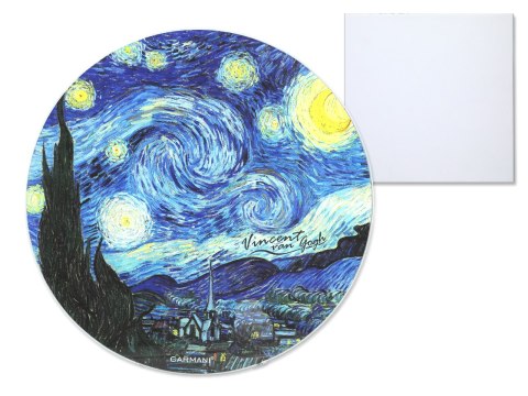 Deska szklana, okrągła - V. van Gogh, Gwiaździsta Noc (CARMANI) Deska szklana, okrągła - V. van Gogh, Gwiaździsta Noc (CARMANI)