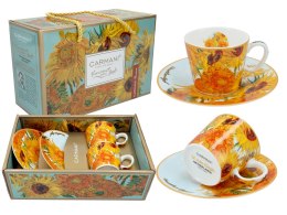 Kpl. 2 filiżanek espresso - V. van Gogh, Słoneczniki (CARMANI)