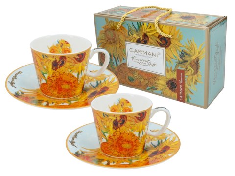Kpl. 2 filiżanek espresso - V. van Gogh, Słoneczniki (CARMANI) Kpl. 2 filiżanek espresso - V. van Gogh, Słoneczniki (CARMANI)