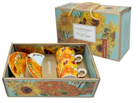 Kpl. 2 filiżanek espresso - V. van Gogh, Słoneczniki (CARMANI) Kpl. 2 filiżanek espresso - V. van Gogh, Słoneczniki (CARMANI)