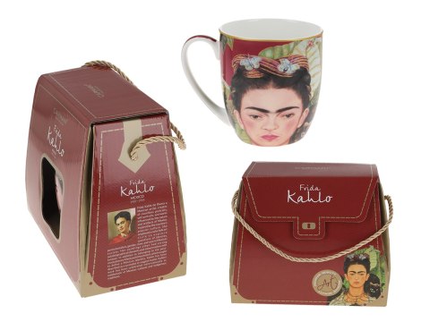 Kubek Camio - F. Kahlo, Autoportret z naszyjnikiem z cierni i kolibrem (CARMANI) Kubek Camio - F. Kahlo, Autoportret z naszyjnikiem z cierni i kolibrem (CARMANI)