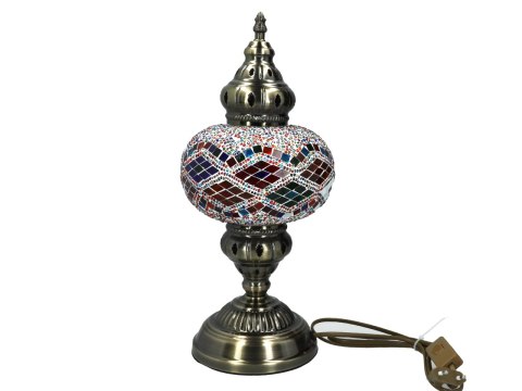Lampa stołowa - klosz pojedynczy, wielokolorowy Lampa stołowa - klosz pojedynczy, wielokolorowy