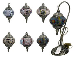 Lampa stołowa - klosz pojedynczy, wielokolorowy