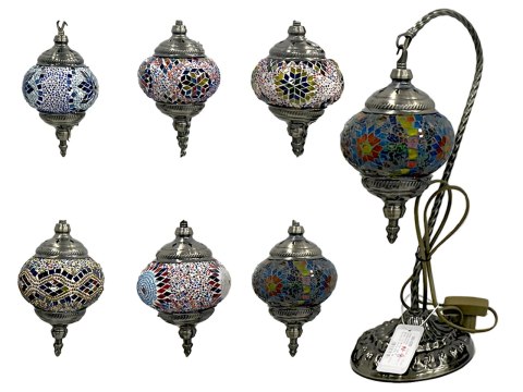 Lampa stołowa - klosz pojedynczy, wielokolorowy Lampa stołowa - klosz pojedynczy, wielokolorowy
