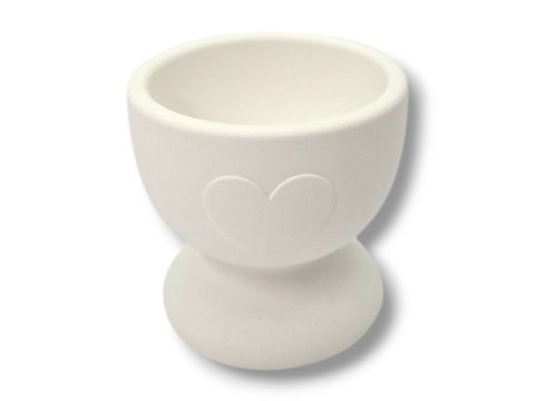 KIELISZEK NA JAJKO Z SERDUSZKIEM PODSTAWKA DO MALOWANIA ZESTAW 6szt.