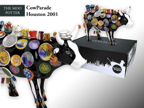 CowParade Houston 2001, The Moo Potter, autor: Meredith McCord. CowParade Houston 2001, The Moo Potter, autor: Meredith McCord.