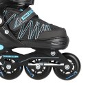 NH11912 A 2w1 BLACK/BLUE ROZM. S(31-34) ŁYŻWOROLKI Z WYM. PŁ. HOKEJOWĄ NILS EXTREME