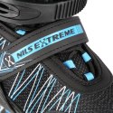 NH11912 A 2w1 BLACK/BLUE ROZM. S(31-34) ŁYŻWOROLKI Z WYM. PŁ. HOKEJOWĄ NILS EXTREME